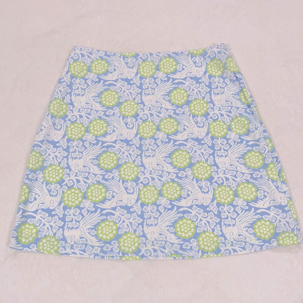 Women’s Skirt Blue/Green Patterned, size 4 - Needham Lane